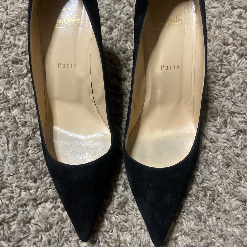 Black Suede Christian Louboutin Pumps